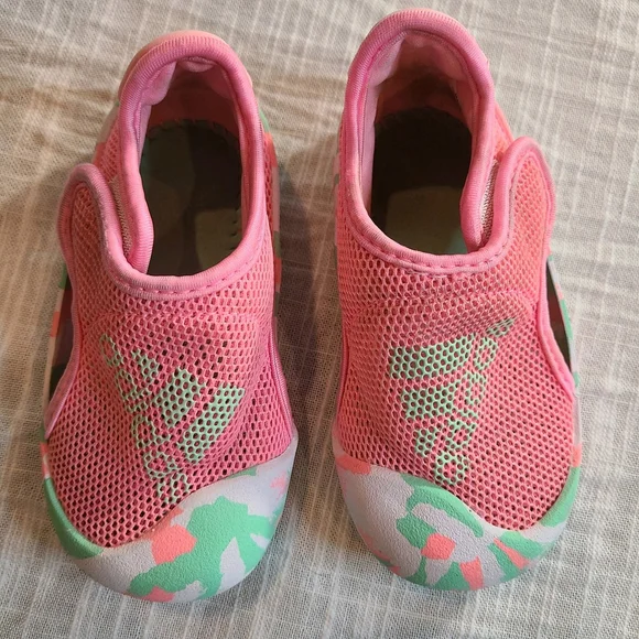 Adidas Water Sneakers Toddler 5K Pink Aqua Teal Water Sport Outdoor Sandals Mesh - Picture 7 of 9